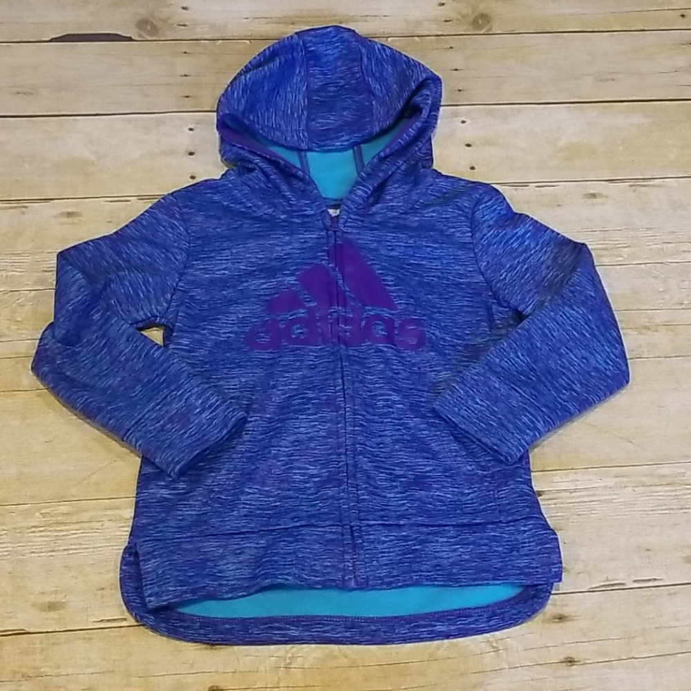 Girls Purple and Blue Adidas Hoodie